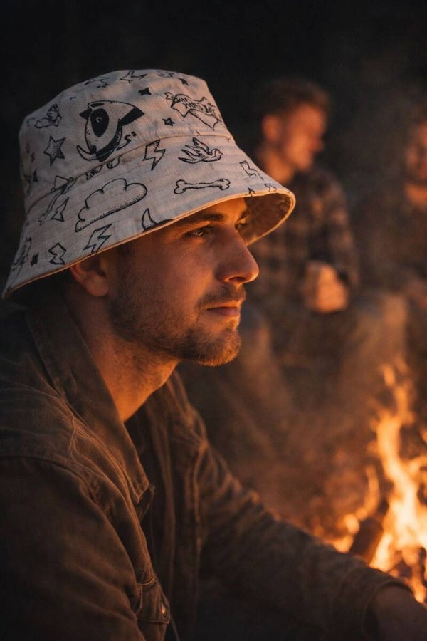 Buckethat : Engelse Bullterrier wit eye patch tattoo