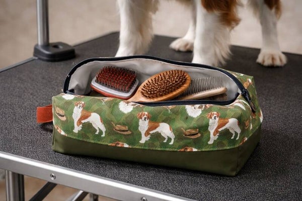 Toilettas : Ierse setter rood-wit fazant & hoedje