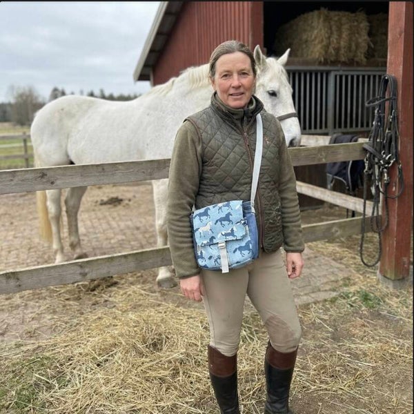 Festival tasje : Paarden in blauw