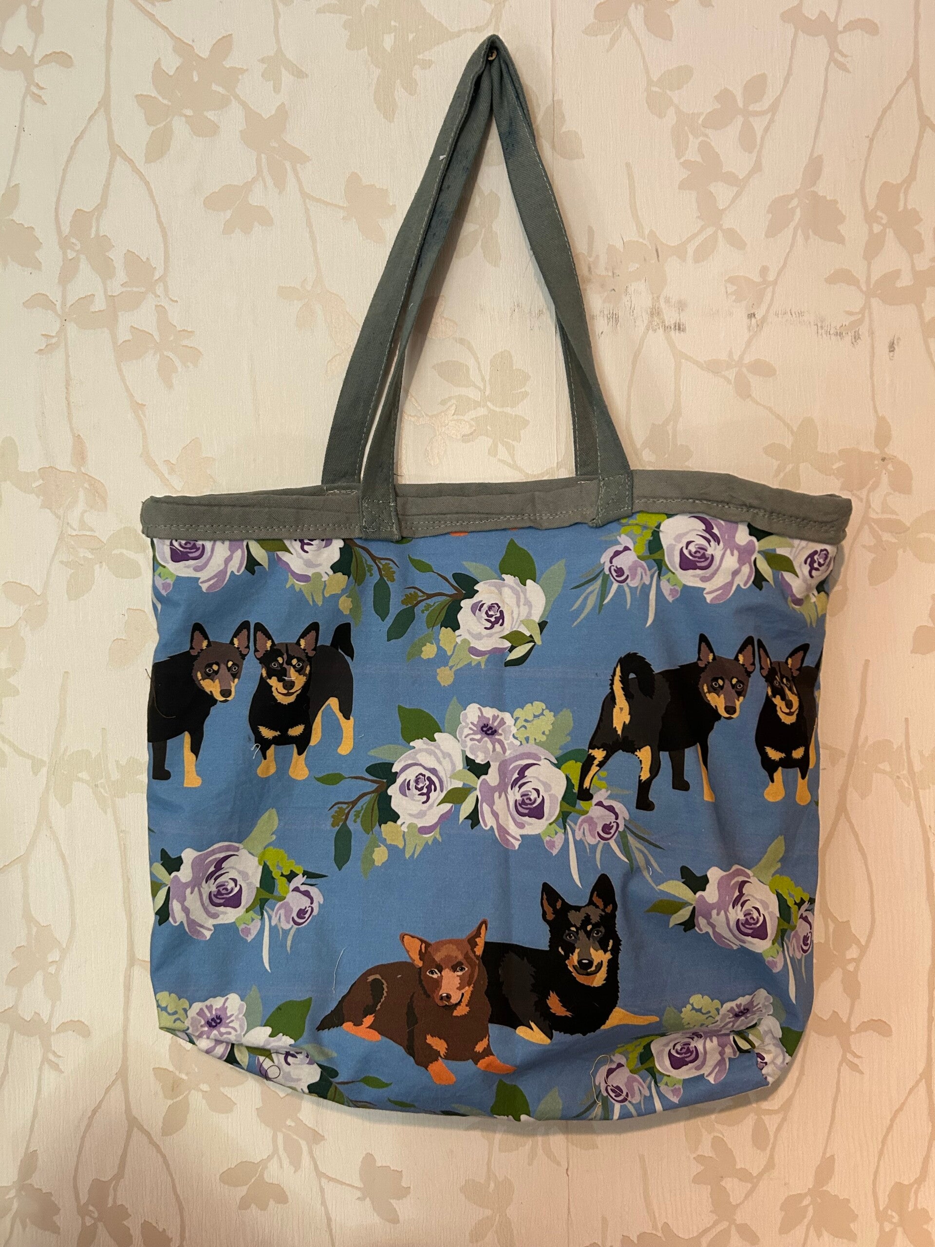 Boodschappentas : Lancashire Heeler lila rozen