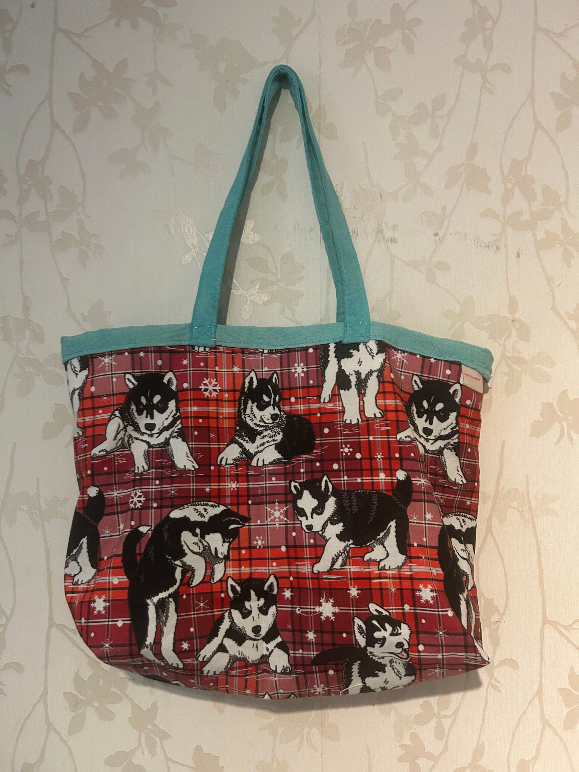 Boodschappentas : Husky rood geblokt