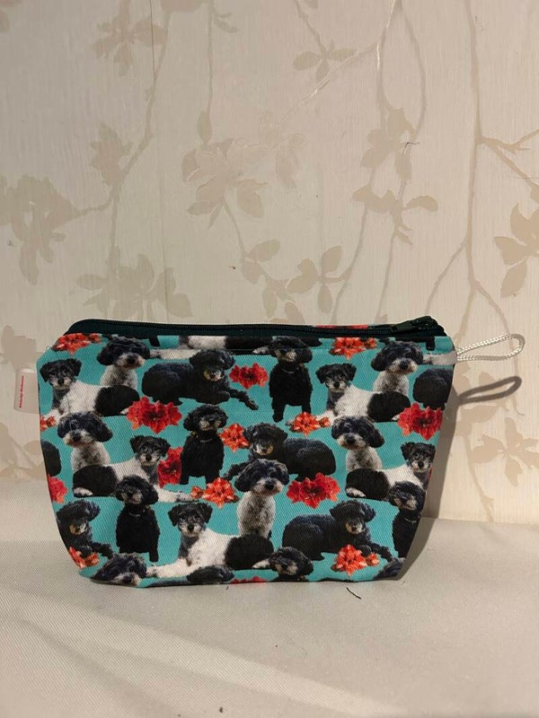 Etui : poedel en amaryllis