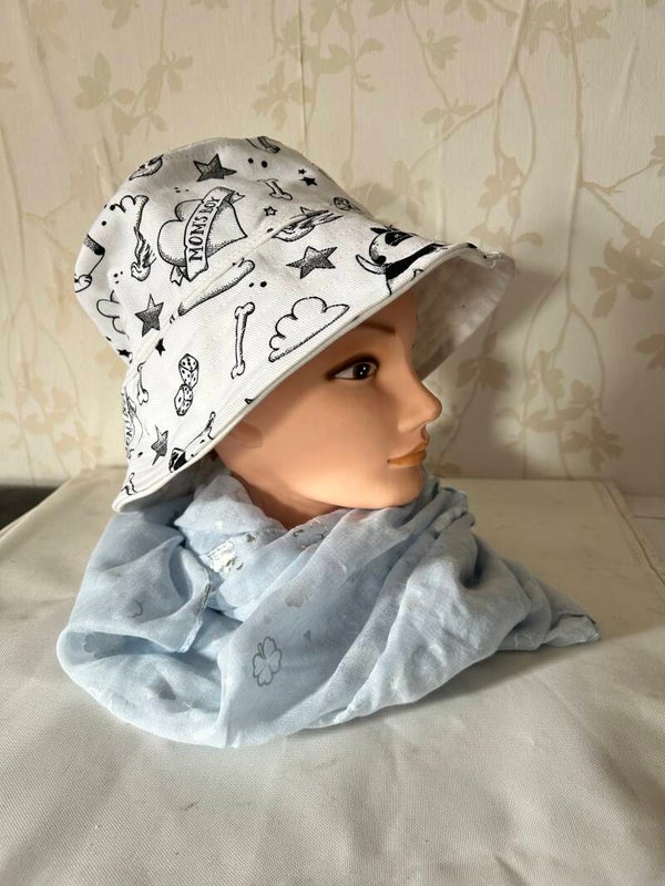 Buckethat : Engelse Bullterrier wit eye patch tattoo