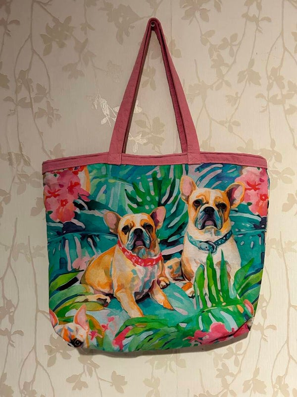 Boodschappentas : Franse Bulldog in de tropen
