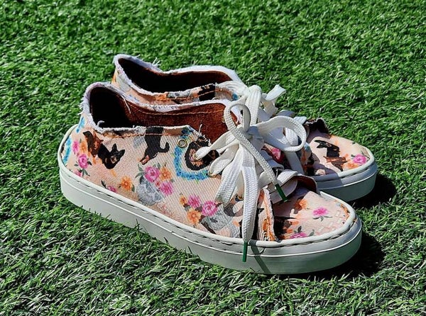 Gympen : op maat en bestelling gemaakt Lancashire Heeler  roze-witte zool