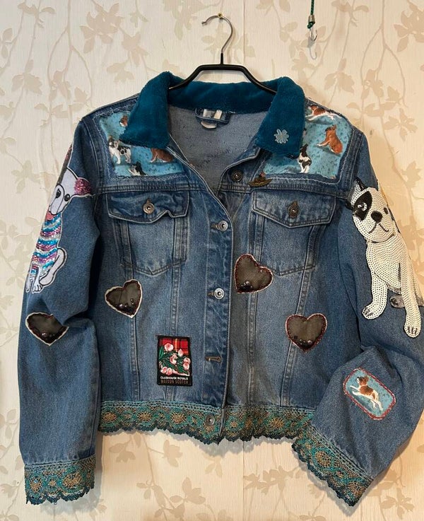 Jeans-jasje : Franse Bulldog