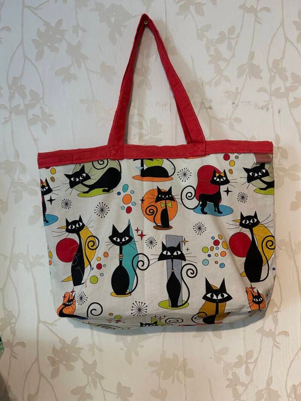 Boodschappentas : katten retro
