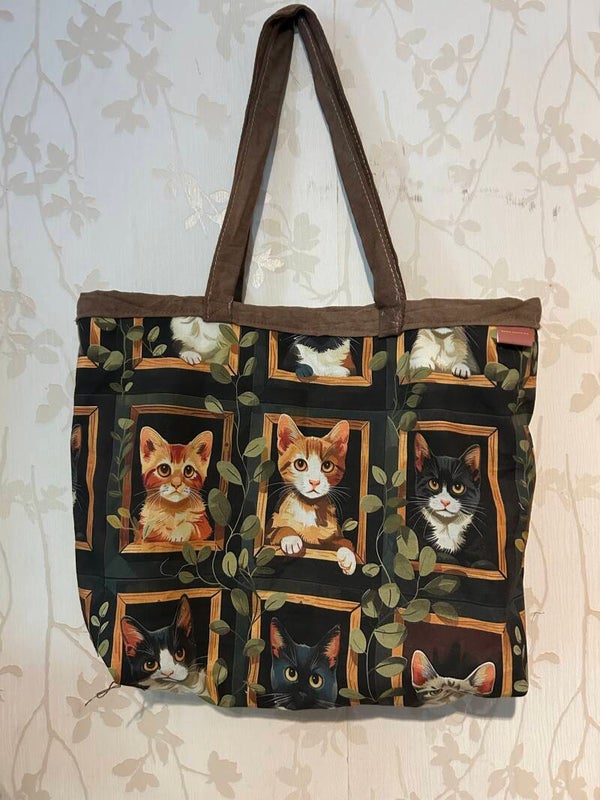 Boodschappentas : Rode katten in het groen