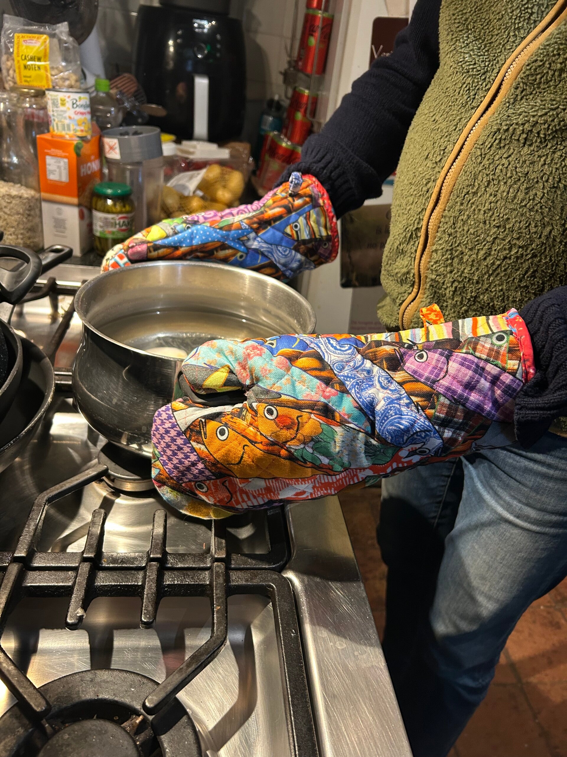 Ovenhandschoenen : Vissen