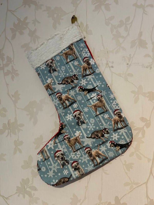 Kerstsok Groot : Border terrier