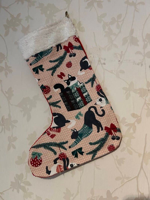 Kerstsok Groot :  Katten