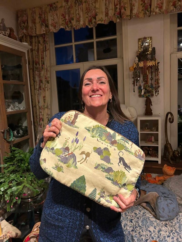 Laptop sleeve : Greyhounds / whippets in het groen