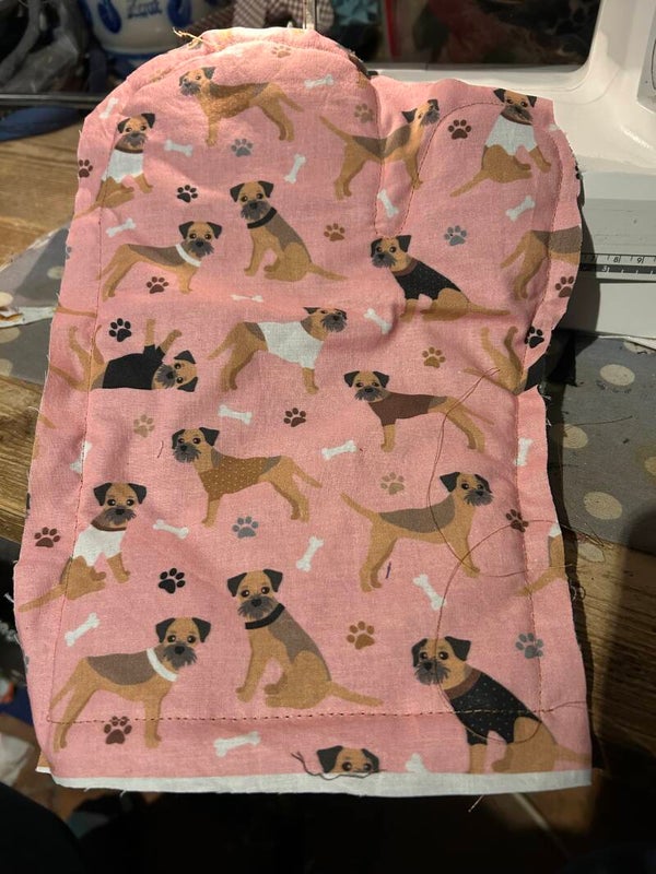 Ovenwanten : Border terrier love - in productie-