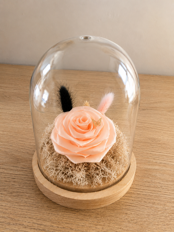 Cloche fleur de pêche