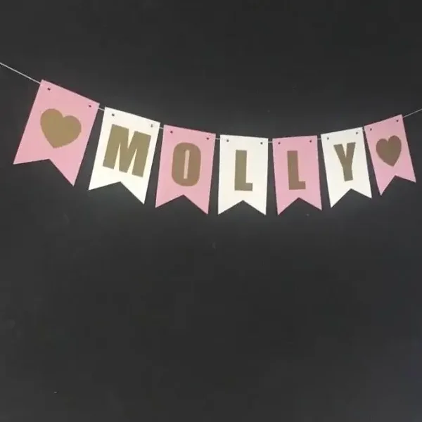 Naamslinger papier in kleur naar keuze