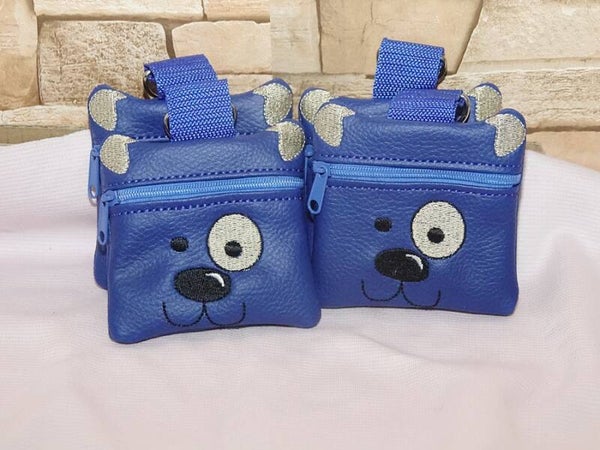 Tasche für Münzgeld - mit Hundegesicht, beige Ohren