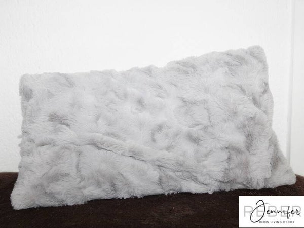 Kuschelkissen grau/hellblau