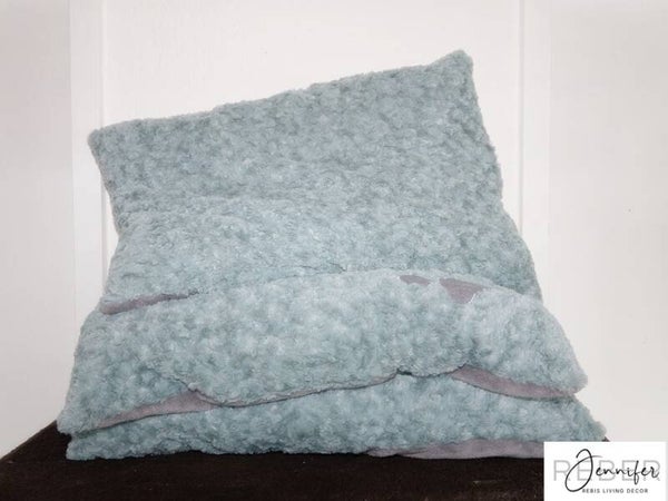 Kuschelkissen grün/grau