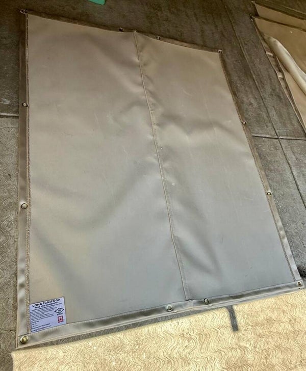 Lona Ignifuga de Silice de 4x4 metros, para uso horizontal, resistente a 1200ºC