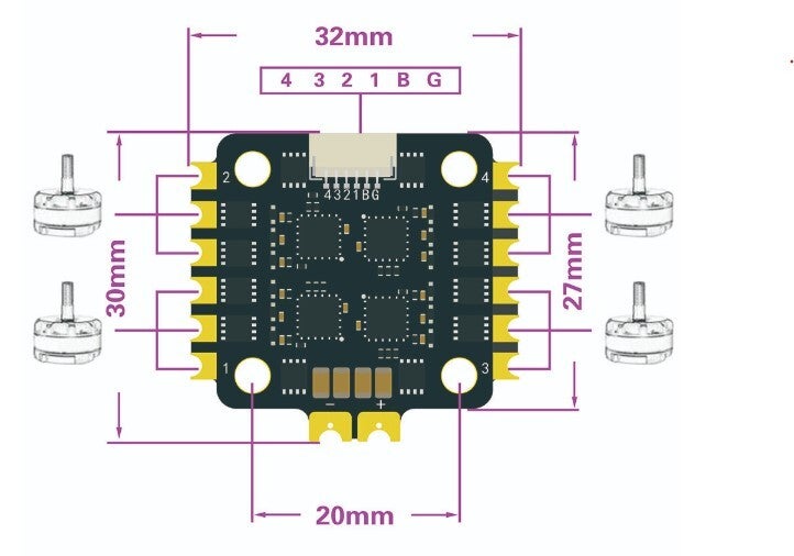 HAKRC BLS-25A 4in1 ESC 2-5S 20x20