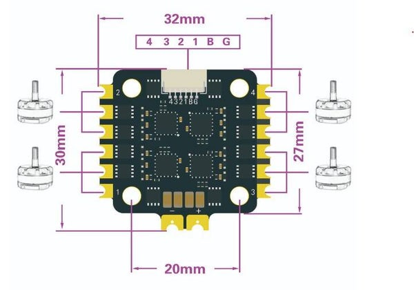 HAKRC BLS-25A 4in1 ESC 2-5S 20x20