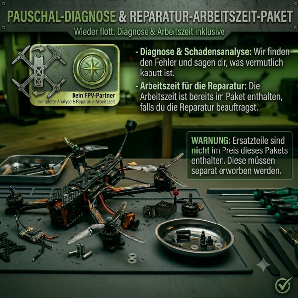 Reparatur-Service für FPV Drohnen verschiedener Größen