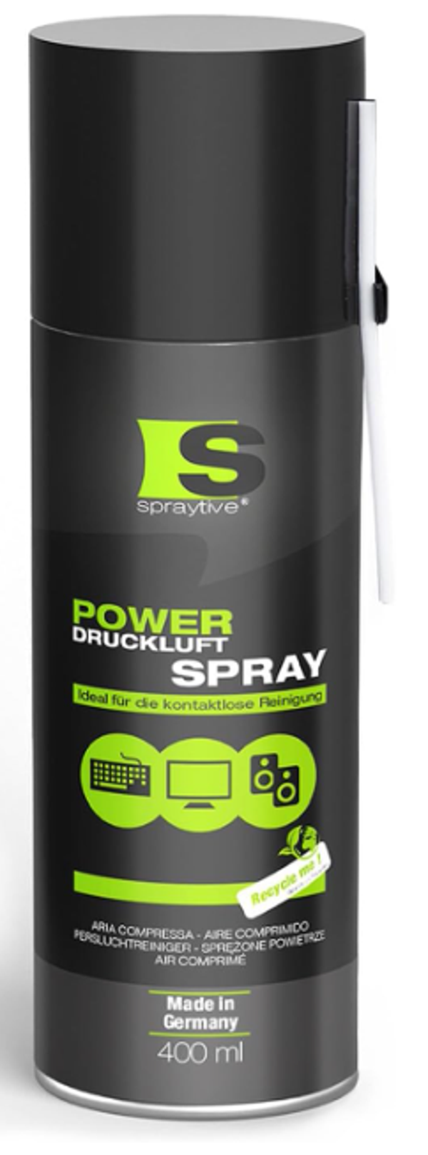 Power Druckluftspray von Spraytive: Mit 10cm Sprühverlängerung
