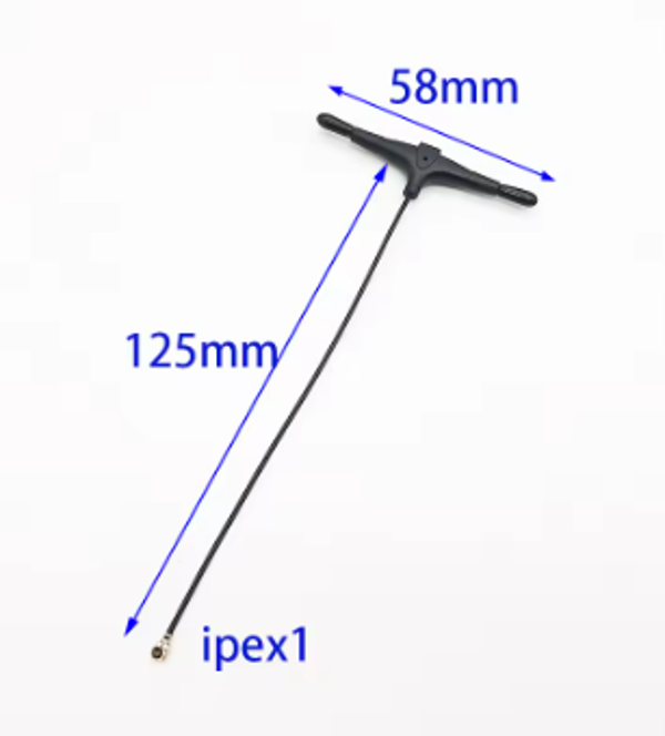 ELRS Antenne - Mini 2,4 GHz T-Type Antenne IPEX1 125mm  – Long Range für FPV Freestyle & Racing