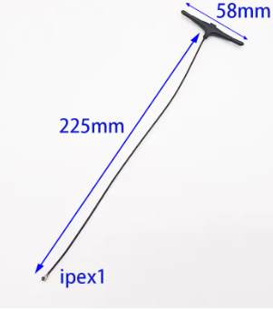ELRS Antenne - Mini 2,4 GHz T-Type Antenne IPEX1 225mm  – Long Range für FPV Freestyle & Racing
