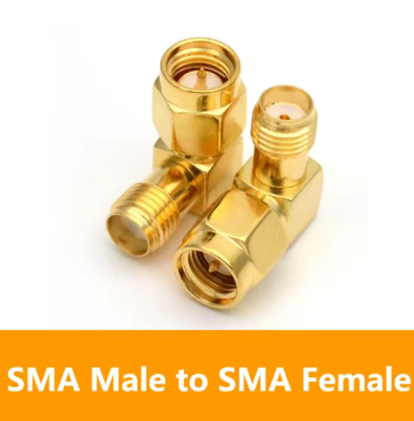 SMA Winkeladapter 90° (Stecker auf Buchse) – SMA Male zu SMA Female