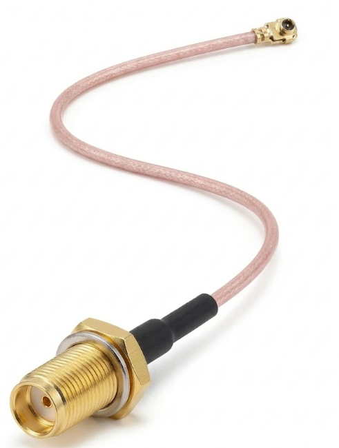 IPX zu SMA (mit Loch) Kabel 8cm Premium