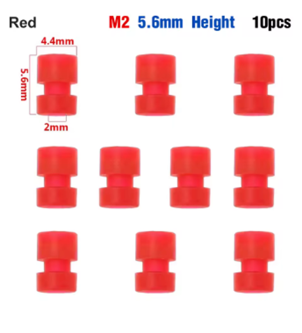Vibrationsdämpfer / Soft Mount für Flight Controller und ESC M2 x 5,6mm rot