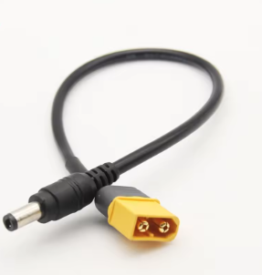 FPV Brillen Ladekabel 0,55 Meter – 10A 18AWG Kabel, DC5.5x2.1 auf XT60Male – kompatibel mit DJI und SKYZONE