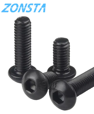 M3 x 6mm  Linsenkopfschrauben / Halbrundkopfschrauben schwarz 10.9 Innensechskant ISO 7380