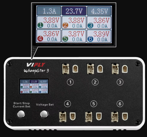 Vifly WhoopStar 3 V3 6-ports 1S Battery Charger