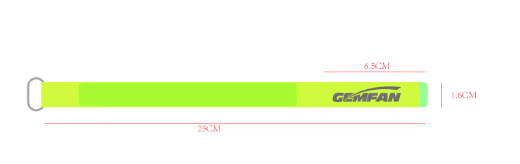 Batterie Strap 250mm*16mm Yellow -  GEMFAN