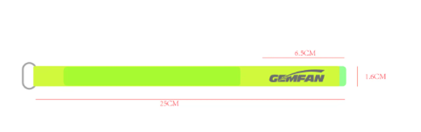 Batterie Strap 250mm*16mm Yellow -  GEMFAN