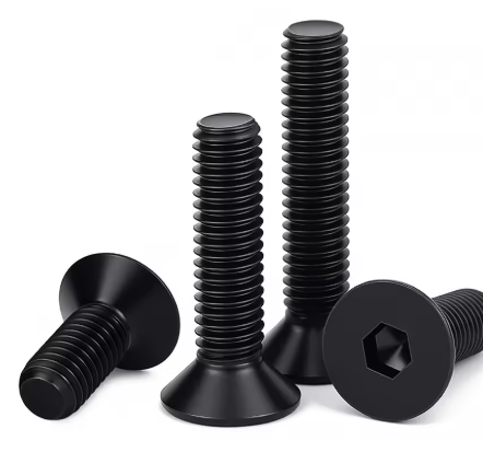 Sechskant-Innensechskant Flachsenkkopfschraube M3 x 4 mm – Schwarz – Güte 10.9 Stahl/ DIN 7991