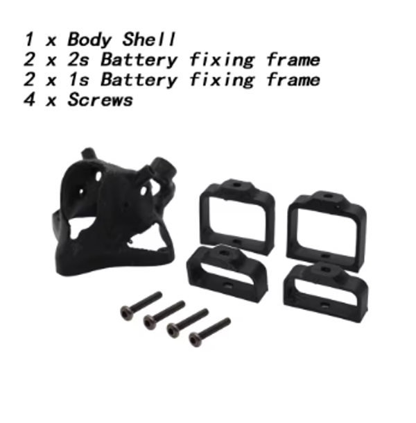 Attacking Chicken FPV Canopy - Schwarz TPU-Print