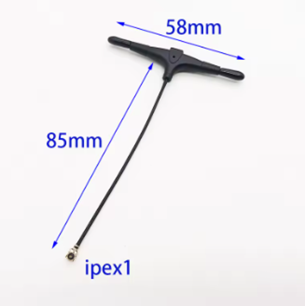 ELRS Antenne - Mini 2,4 GHz T-Type Antenne IPEX1 85mm  – Long Range für FPV Freestyle & Racing