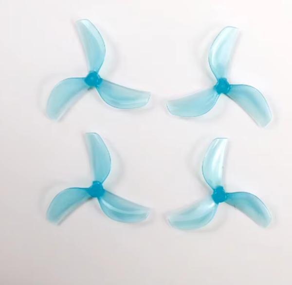 GEMFAN 45mm 3-Blatt Clear Blue PC Propeller T-Mount 1.5mm für 0805 Motoren (4 Paare)