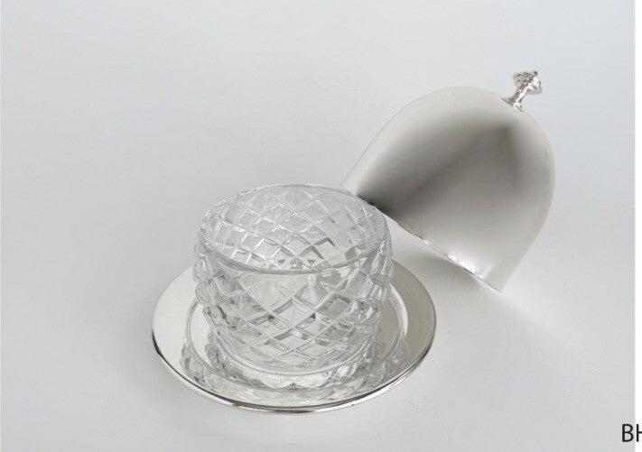 Zilver plated cup + glas