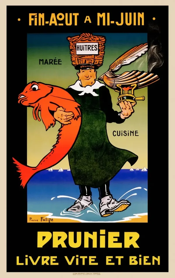 Prunier Huitres Maree Cuisine – 96,5 x 132 cm