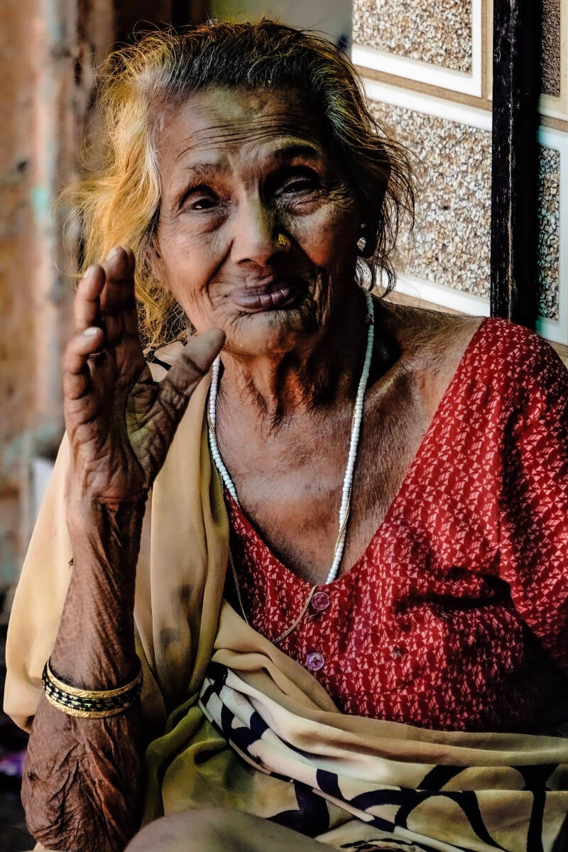 Wies lady in Mumbai, India