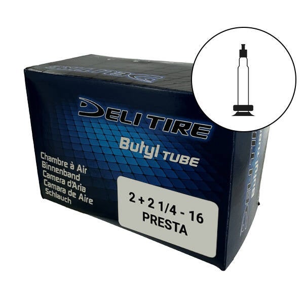 Chambre à air 16 pouces ( 2-16 et 2-1/4-16 ) valve Presta – Deli Tire