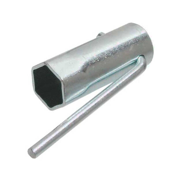 Clé à Bougie 21 Mm - Acier Galvanisé, Longueur 130 Mm, Pour L'entretien Moteur Scooter Et Moto
