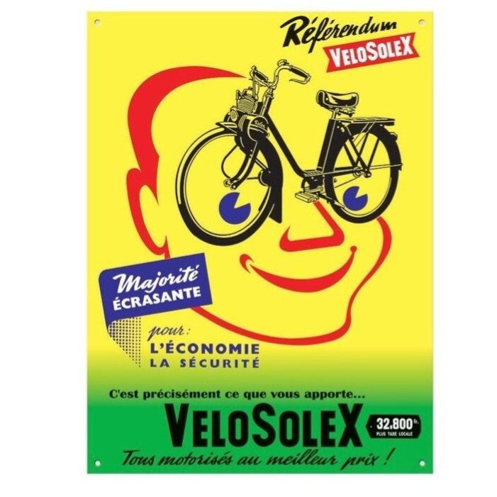 Plaque métal embossée "VELOSOLEX Ravo"