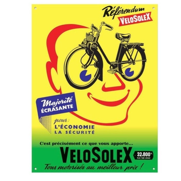 Plaque métal embossée "VELOSOLEX Ravo"