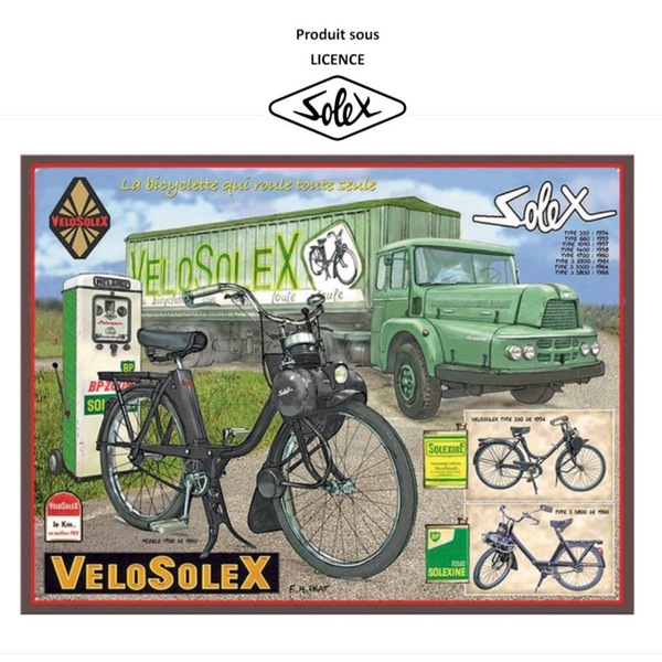 Plaque métal embossée "VELOSOLEX - UNIC"