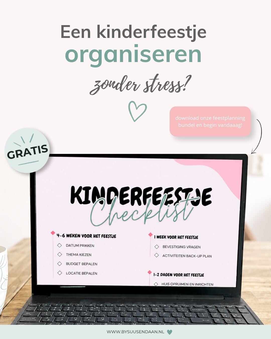 checklist kinderfeestje organiseren met tips